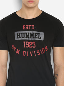 Hummel Fredric Men Cotton Black T-Shirt