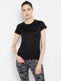 Hummel Rute Performance Women Polyester Black T-Shirt