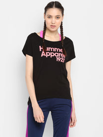 Hummel Vivith Women Cotton Black T-Shirt