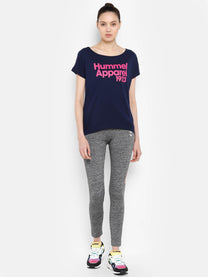 Hummel Vivith Women Cotton Navy Blue T-Shirt