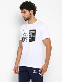 Hummel Adolfo Men Cotton White T-Shirt