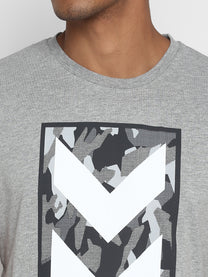 Hummel Darlo Men Cotton Grey T-Shirt