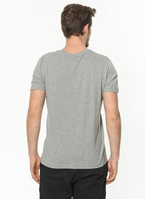 Hummel Gennaro Men Cotton Grey T-Shirt