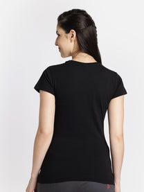 Hummel Cinzia Women Cotton Black T-Shirt