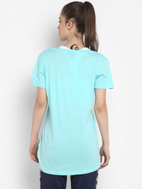 Hummel Florella Women Cotton Blue T-Shirt