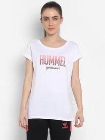 Hummel Elviria Women Cotton White T-Shirt