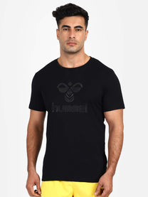 Hummel Perry Men Cotton Black T-Shirt