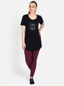 Hummel Eskame Women Cotton Black T-Shirt