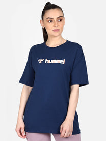 Hummel Gudrun Women Cotton Blue T-Shirt