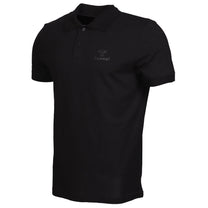 Hummel Lenard Men Cotton Black Polo T-Shirt