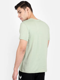 Hummel Lou Men Cotton Green T-Shirt