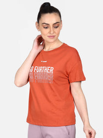 Hummel Maria Women Cotton Orange T-Shirt