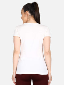 Hummel Sabana Women Cotton White T-Shirt
