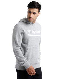 Hummel Darin Men Cotton Grey Hoodie