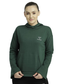 Hummel Bebita Women Cotton Green Hoodie