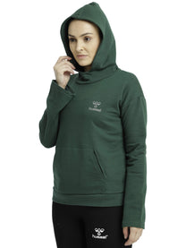 Hummel Bebita Women Cotton Green Hoodie