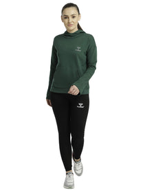 Hummel Bebita Women Cotton Green Hoodie