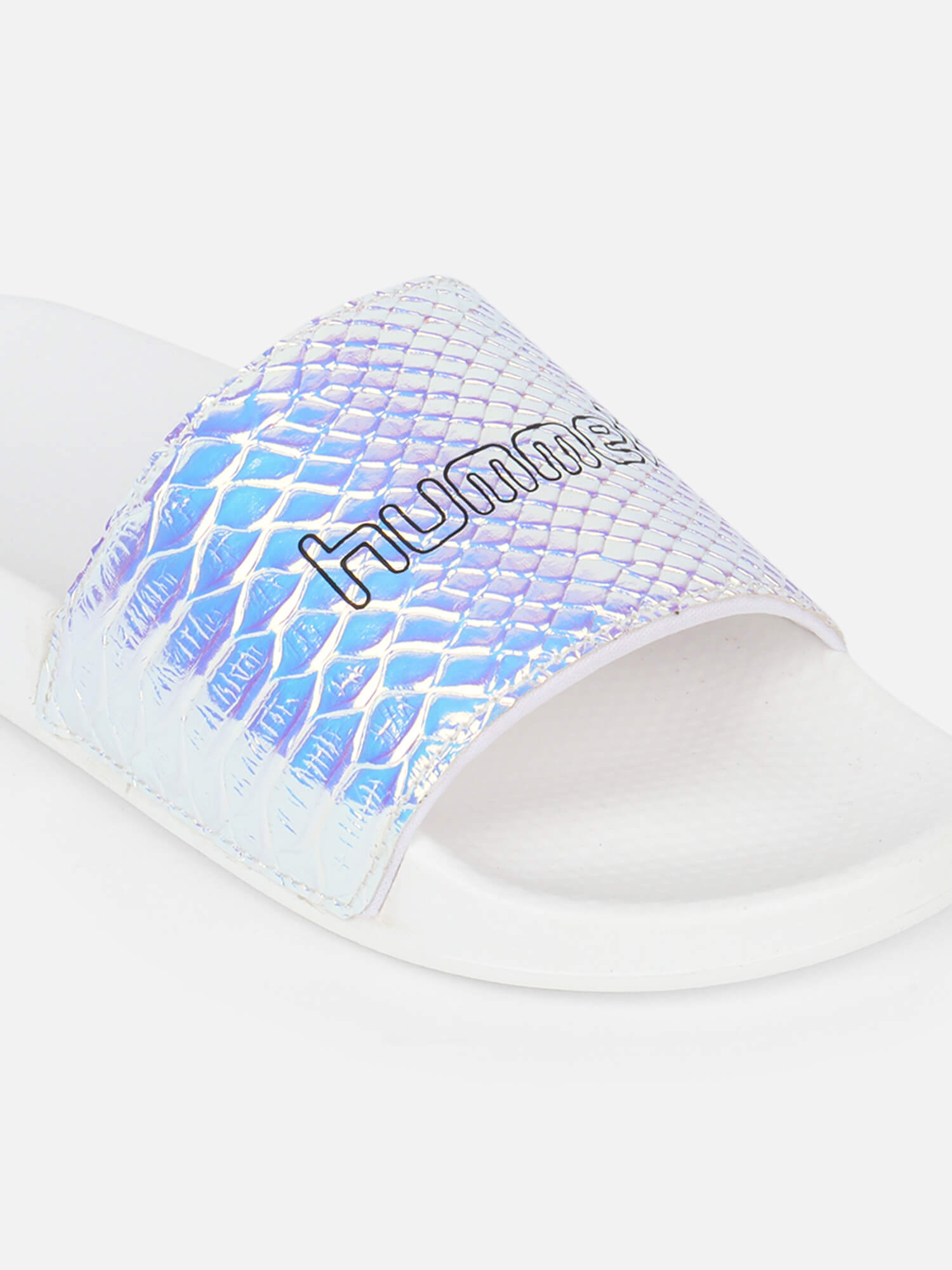 Ladies best sale white slides