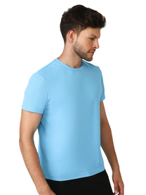 Hummel Budoc Men Polyester Light Blue T-Shirt
