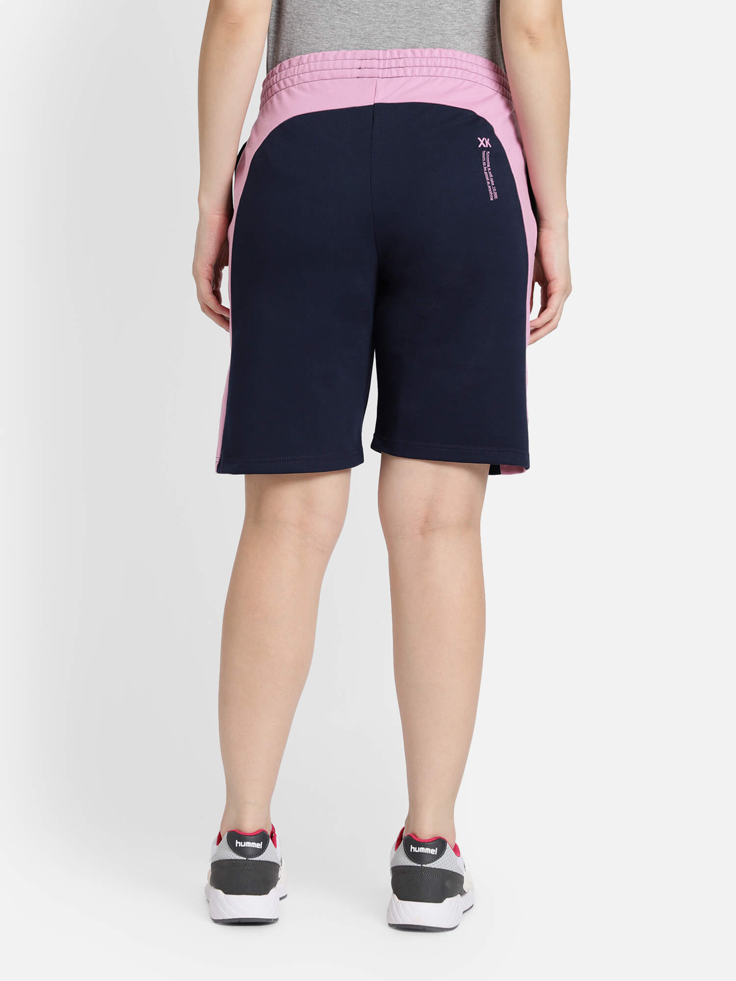Action Cotton Blue/Lilac Shorts for Women