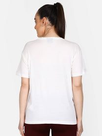 Caladria White T-Shirt for Women