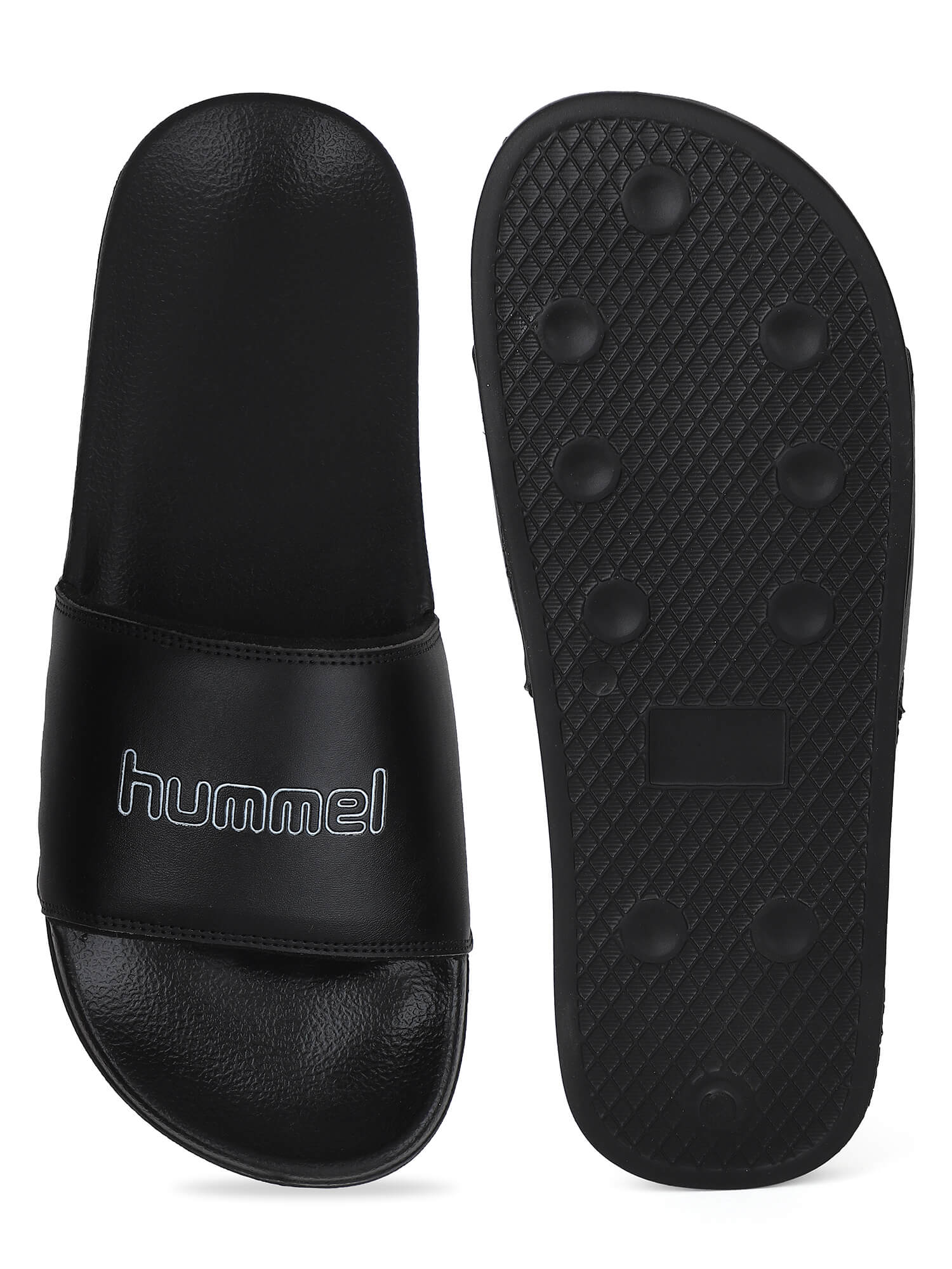 Black Sliders For Men Classic Men Black Slider Online Hummel India