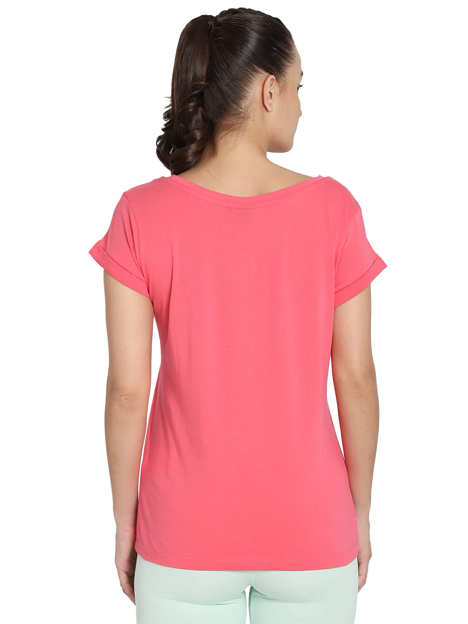 Elviria Pink T-Shirt for Women