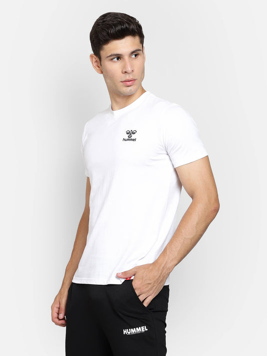 Evel Round Neck White T-Shirts for Men