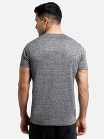 Gensen Poly Black T-Shirts for Men