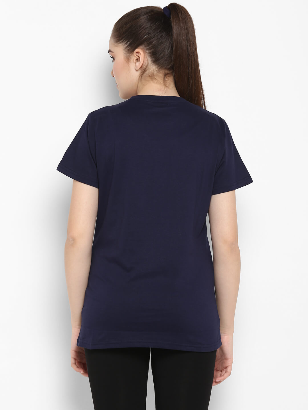 Go Cotton Logo Blue T-Shirt for Women