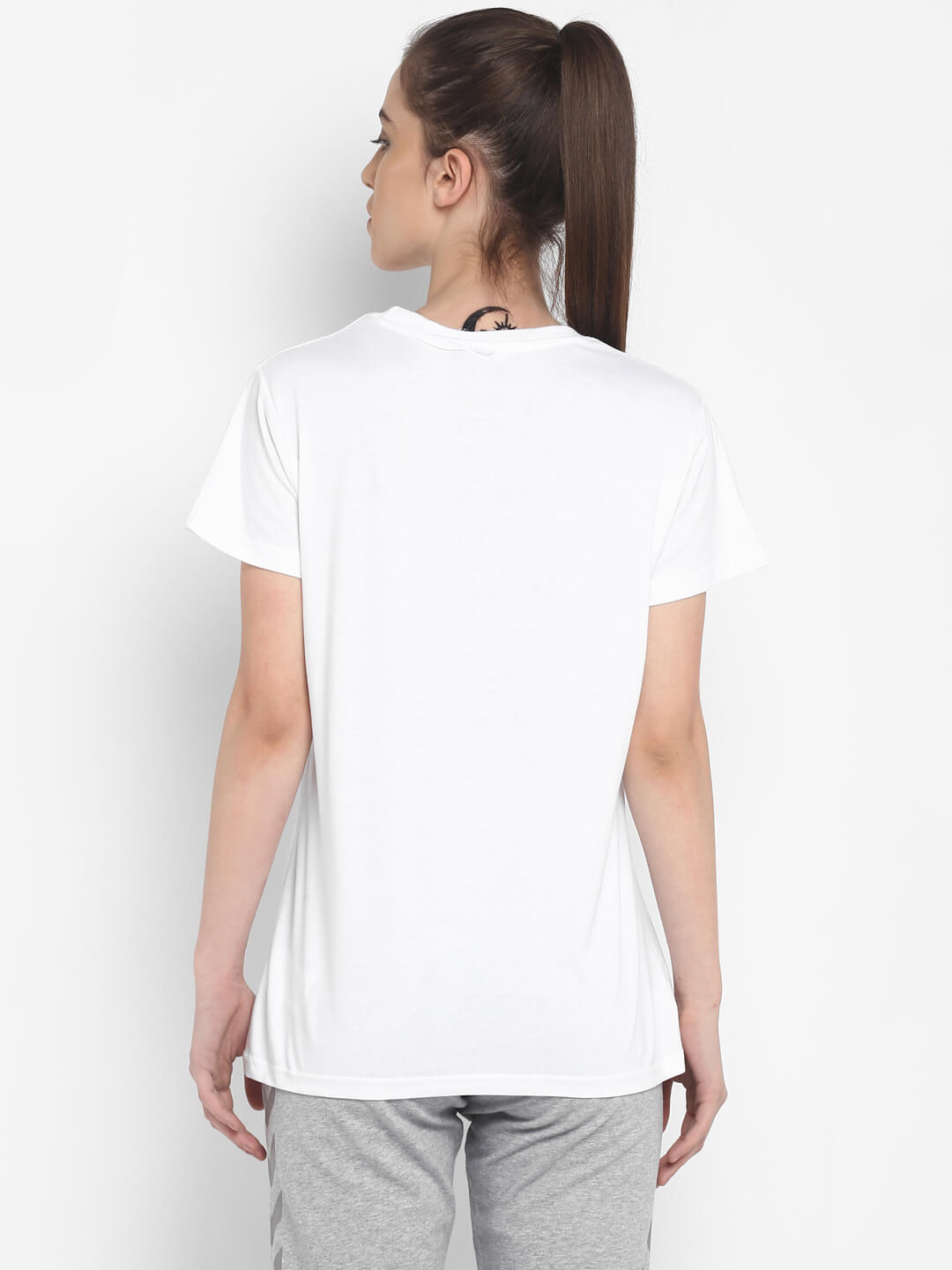 Go Cotton Logo White T-Shirt for Women