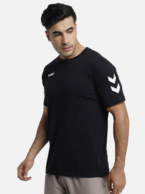 Go Cotton Black T-Shirts for Men