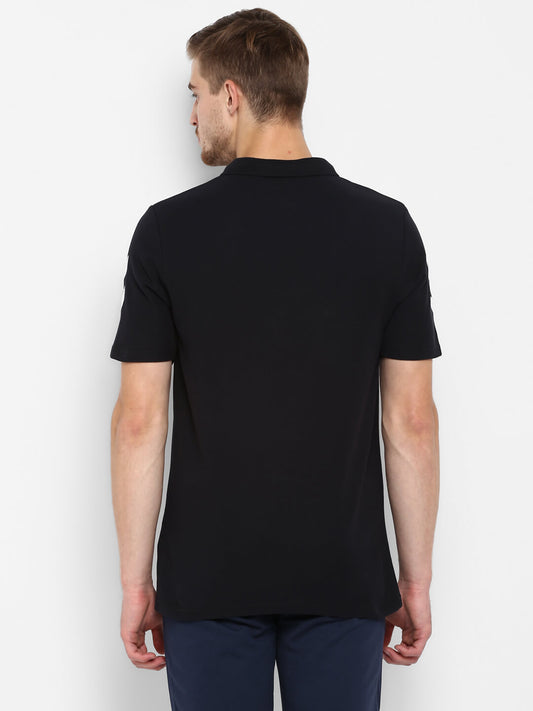 Go Cotton Polo Black T-Shirts for Men