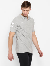 Go Cotton Polo Grey T-Shirts for Men