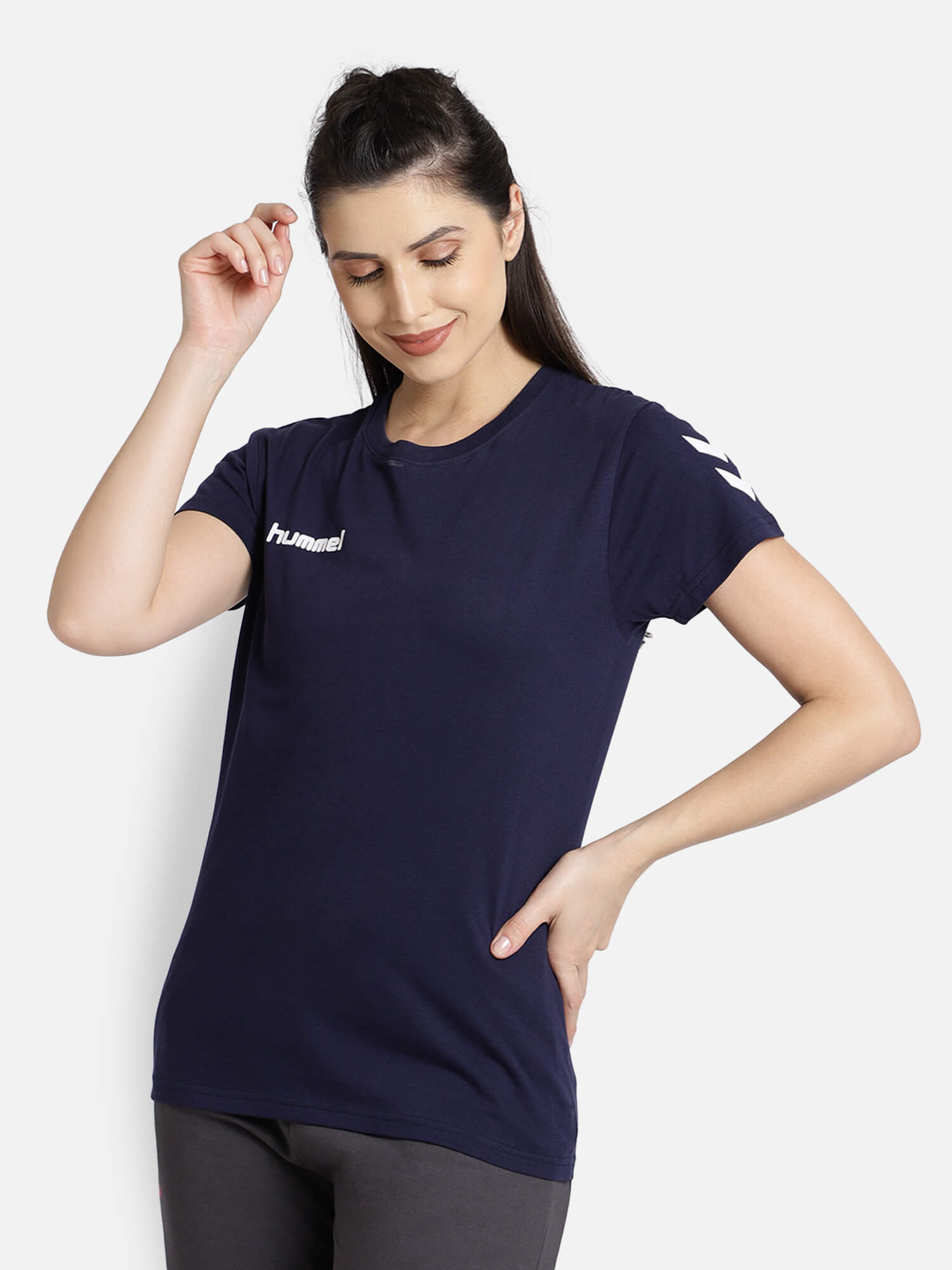 Go Cotton Blue T-Shirt for Women