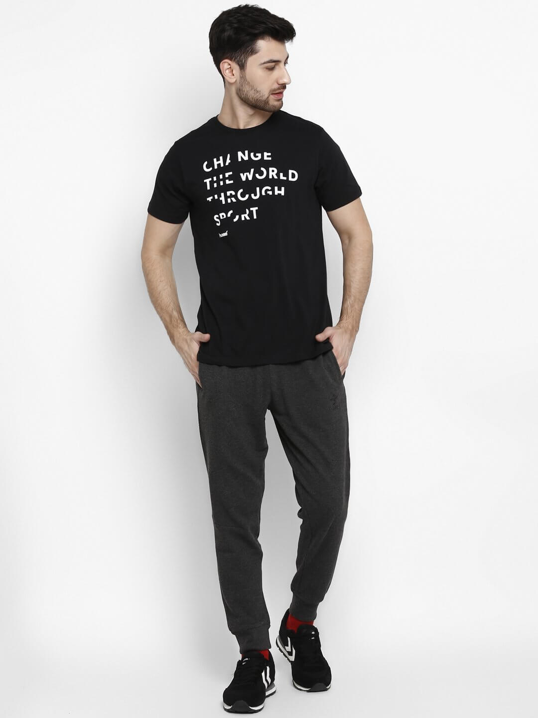 Buy SUKTI Hosiery Lycra Black T Shirt and Black Trouser Payjama Set for Men  42 at Amazonin