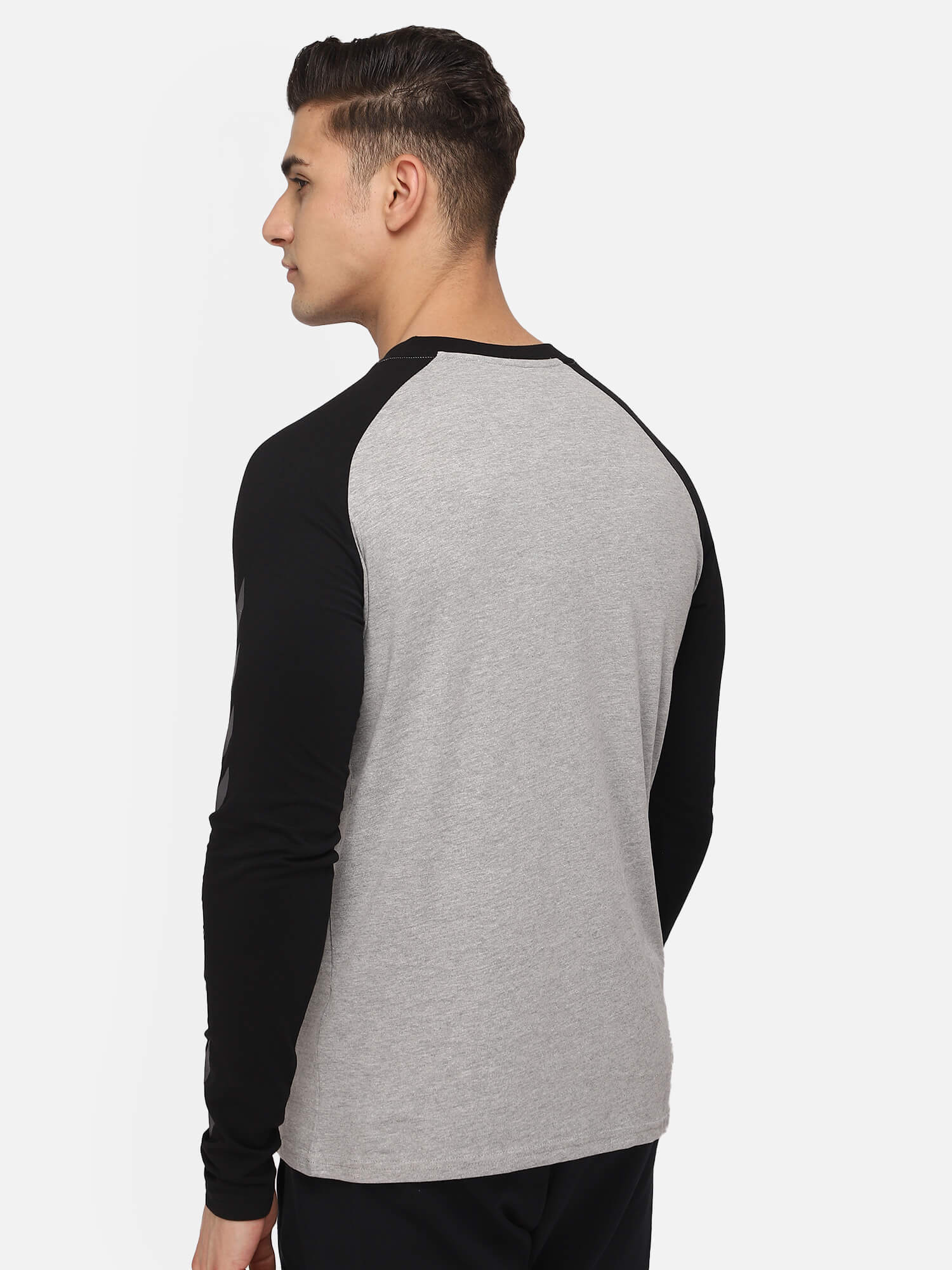 Legacy Blocked Long Sleeve Grey T-Shirts for Men