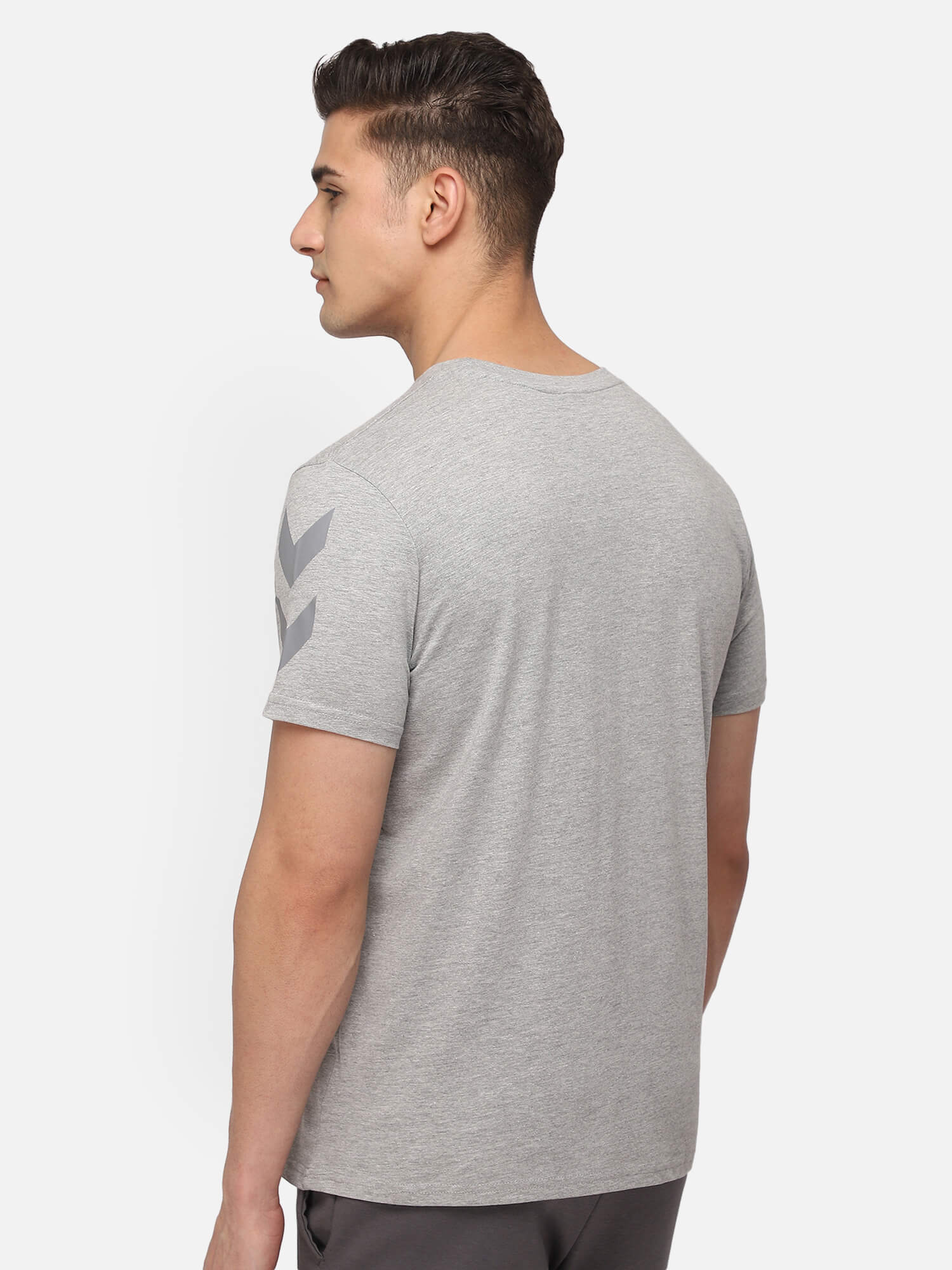 Legacy Men Cotton Grey Chevron T-Shirt