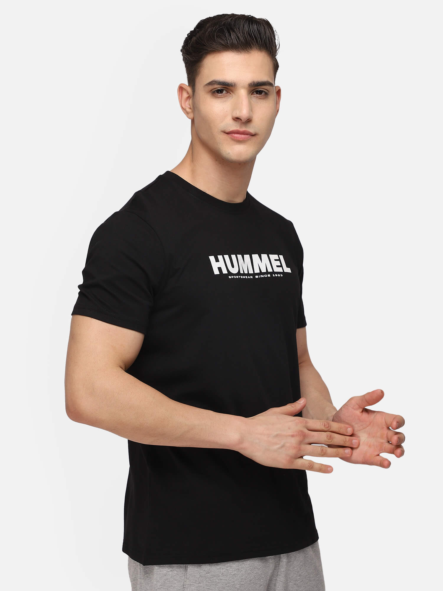 Legacy Men Cotton Black T-Shirt