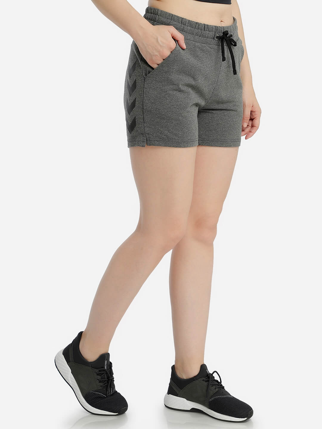Nica Dark Grey Shorts for Women