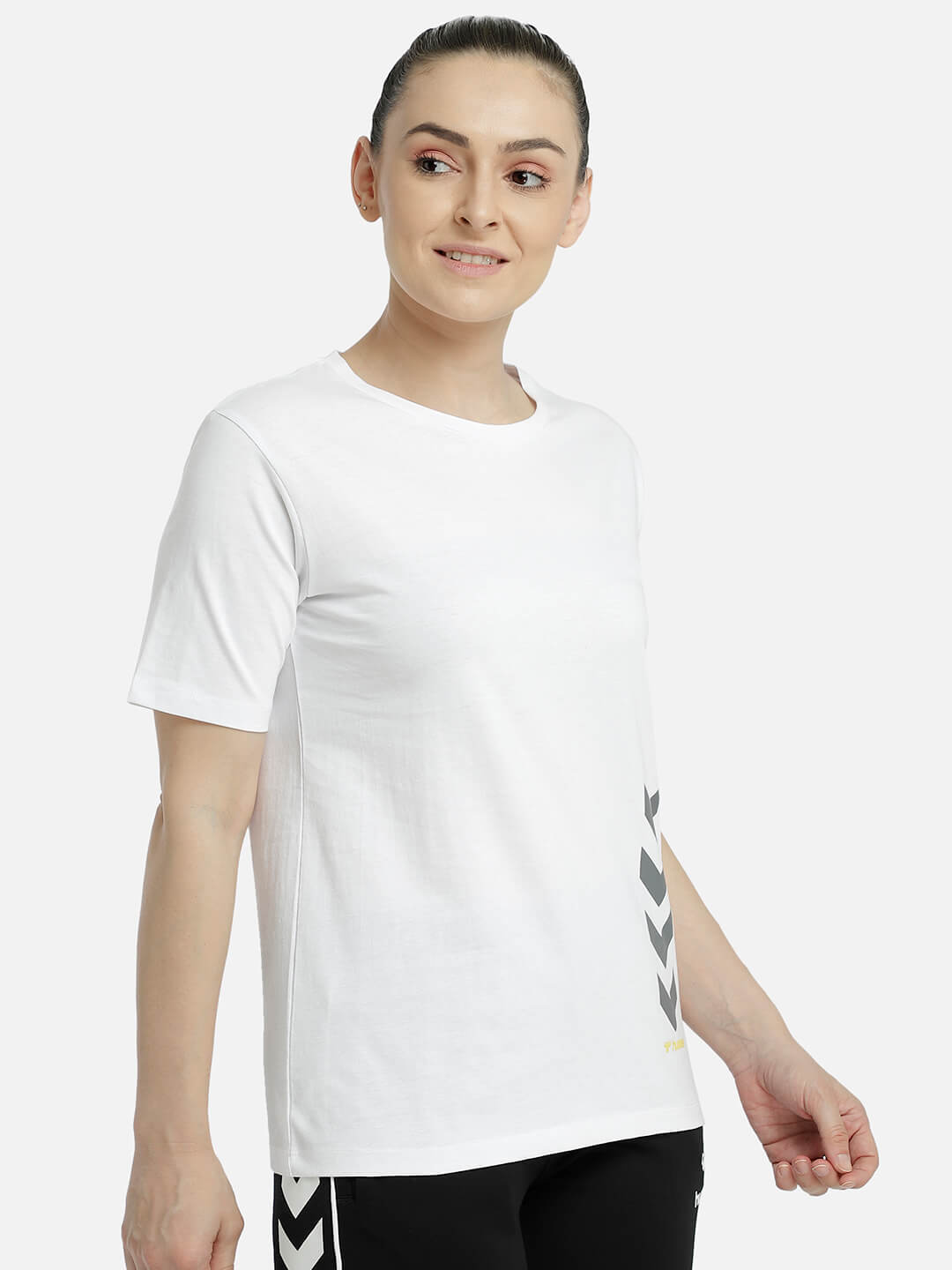 Tany Round Neck White T-Shirt for Women