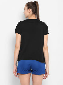 Tiora Black T-Shirt for Women