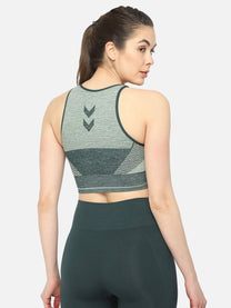 Vera Seamless Sports Green T-Shirt for Women