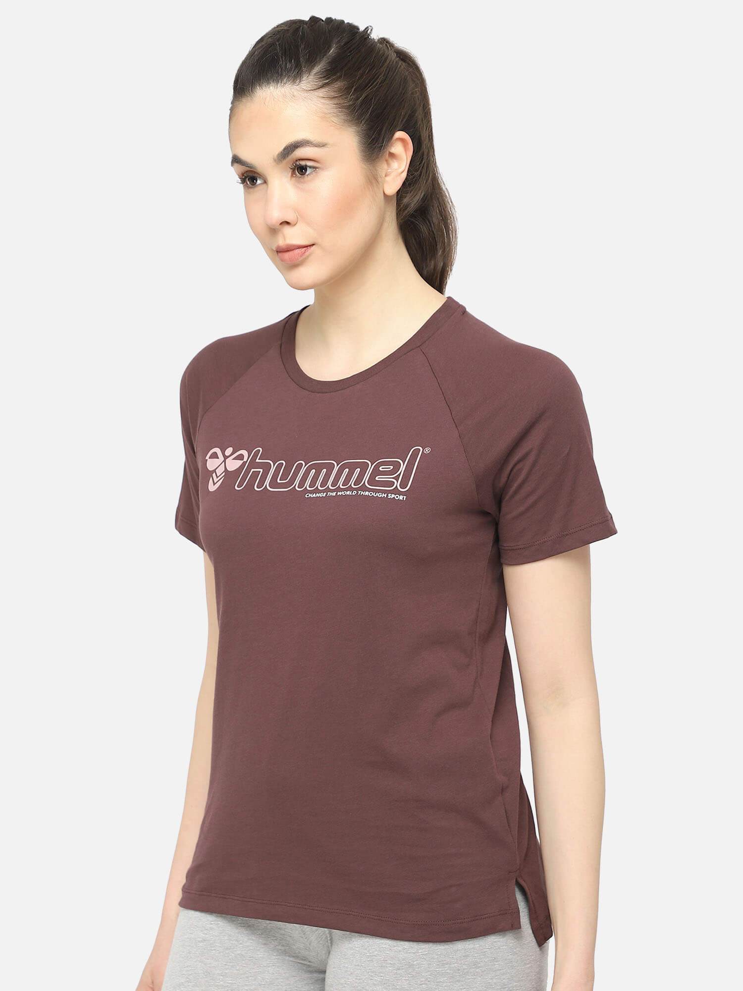 Zenia Brown T-Shirt for Women