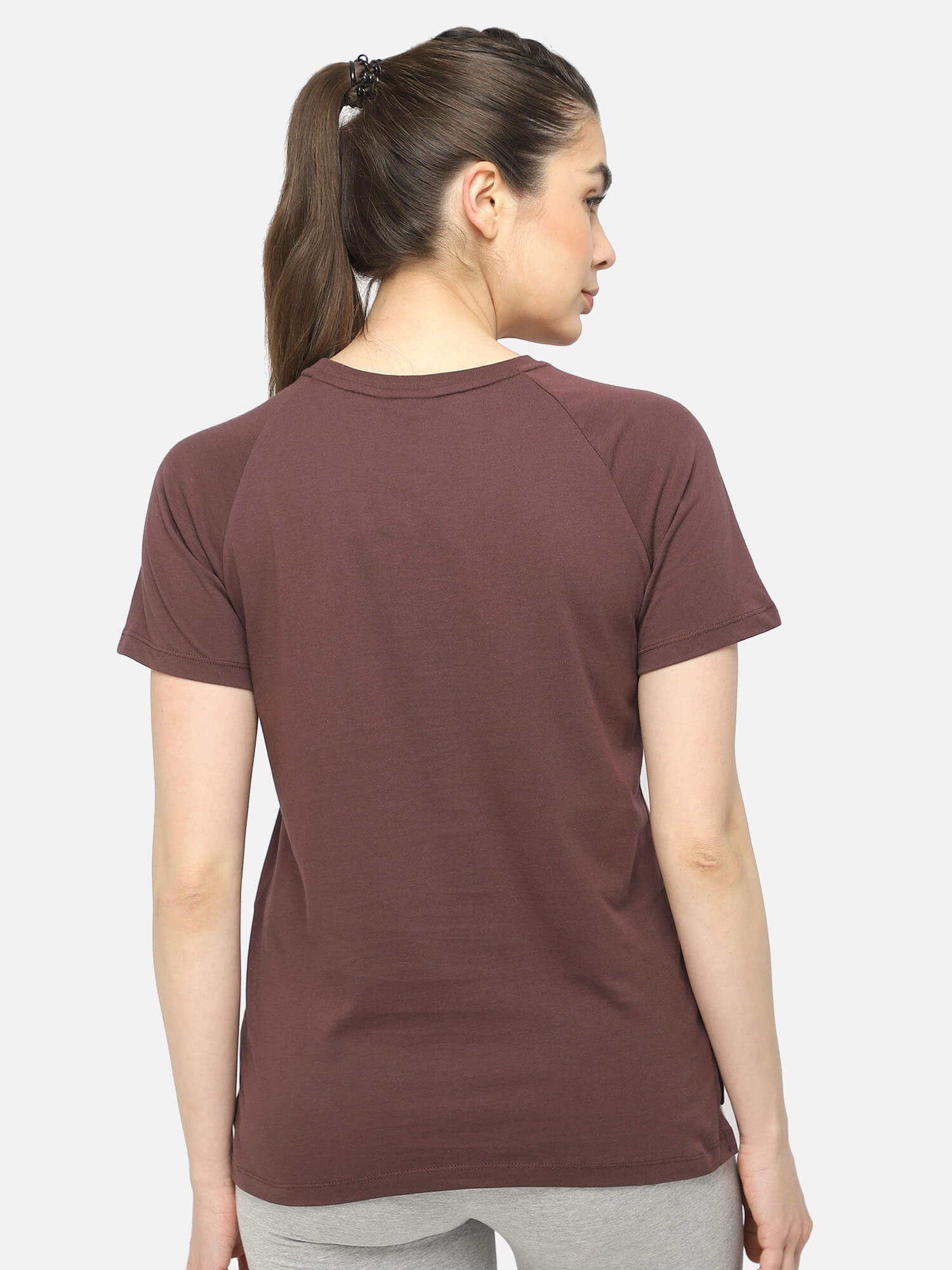 Zenia Brown T-Shirt for Women